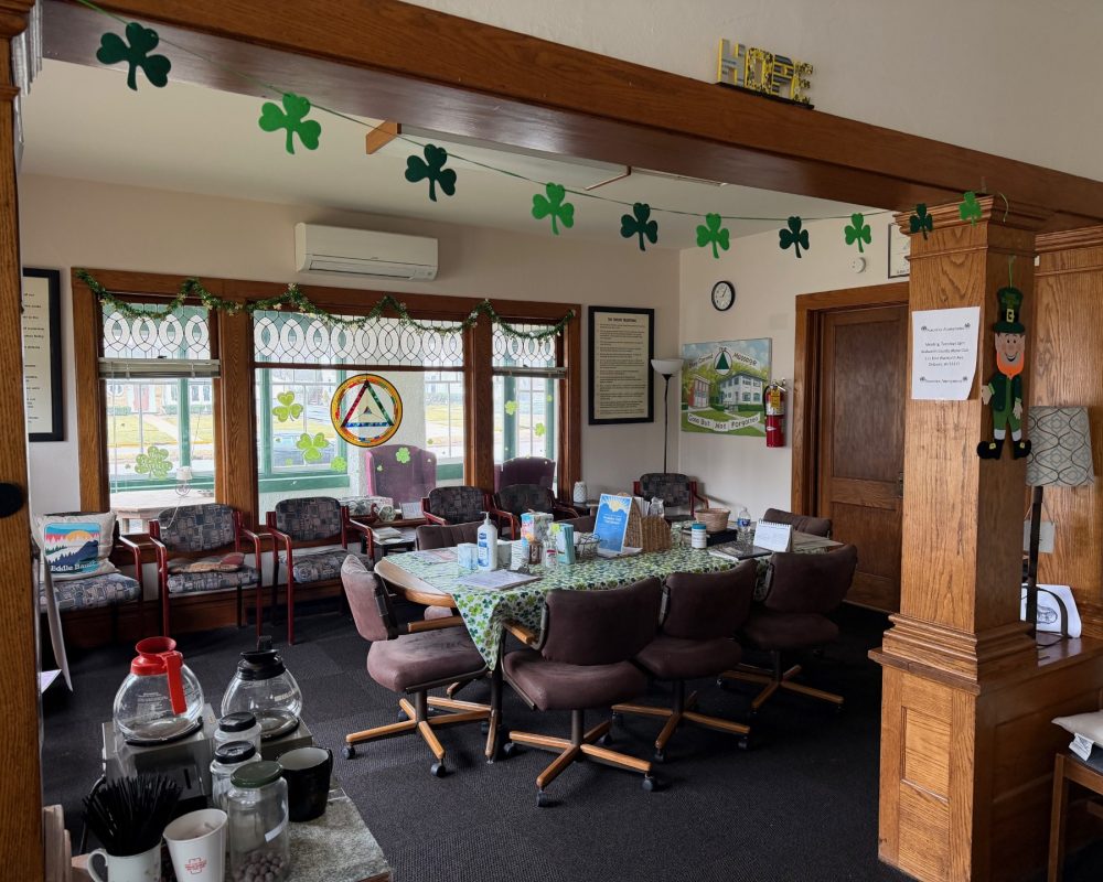 Meeting room at Walworth County Alano Club